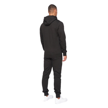 Black - Back - Duck and Cover Mens Heningys Hoodie And Joggers Set