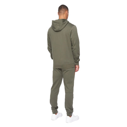 Olive - Back - Duck and Cover Mens Heningys Hoodie And Joggers Set