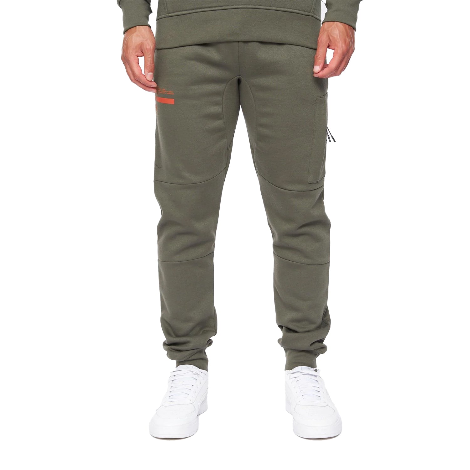 Olive - Lifestyle - Duck and Cover Mens Heningys Hoodie And Joggers Set