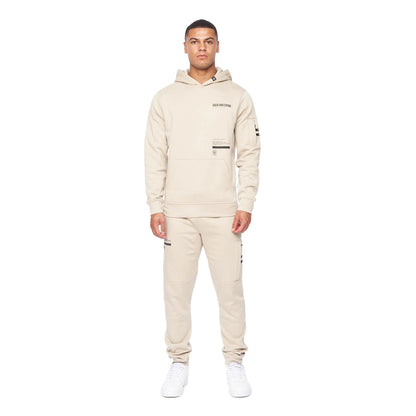 Greige - Front - Duck and Cover Mens Heningys Hoodie And Joggers Set