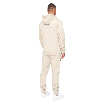Greige - Back - Duck and Cover Mens Heningys Hoodie And Joggers Set
