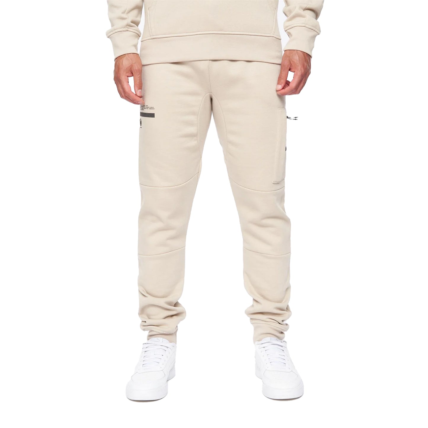 Greige - Lifestyle - Duck and Cover Mens Heningys Hoodie And Joggers Set