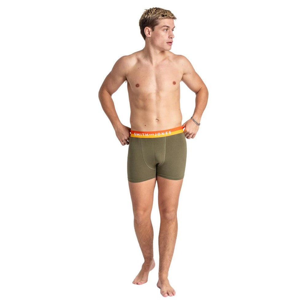 Multicoloured - Back - Smith & Jones Mens Jaspin Boxer Shorts (Pack of 5)