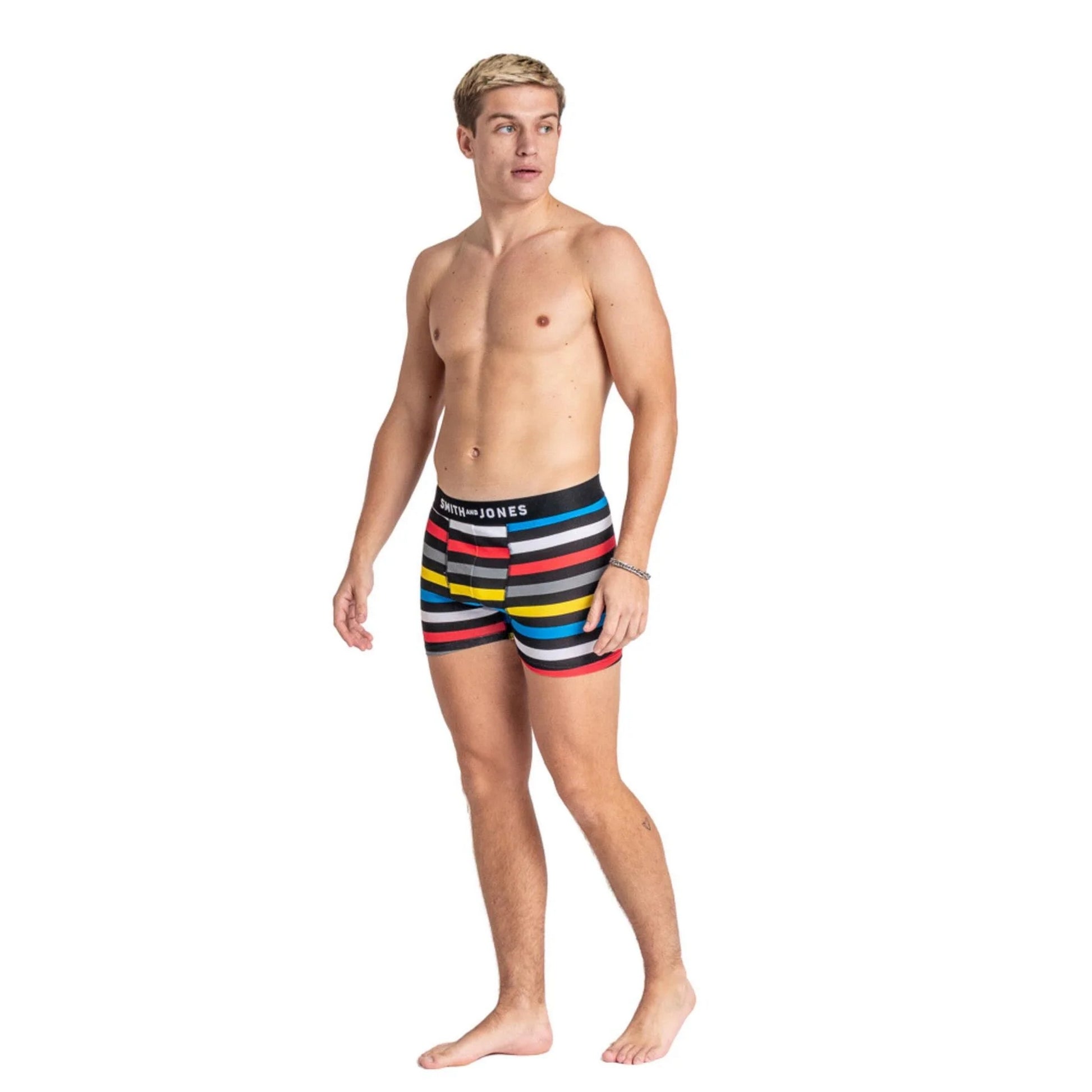 Multicoloured - Lifestyle - Smith & Jones Mens Leland Assorted Designs Boxer Shorts (Pack of 7)