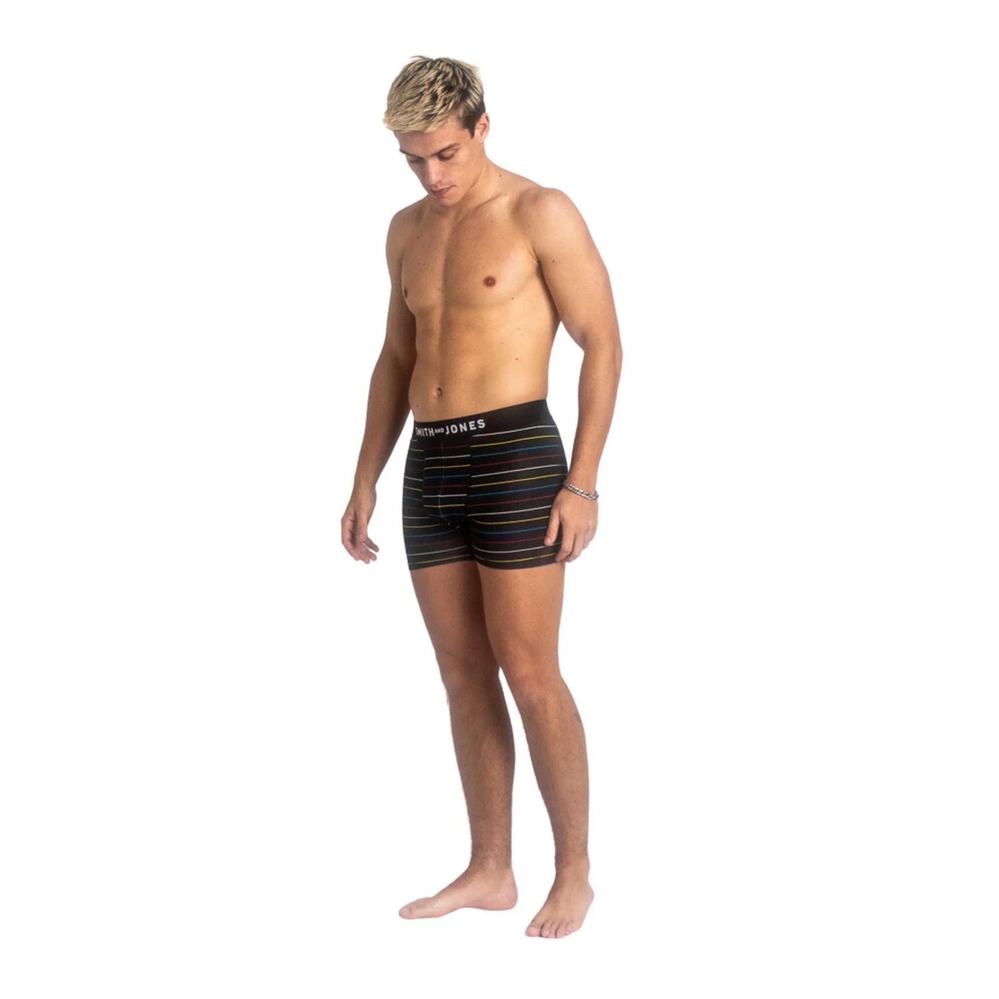 Multicoloured - Pack Shot - Smith & Jones Mens Leland Assorted Designs Boxer Shorts (Pack of 7)