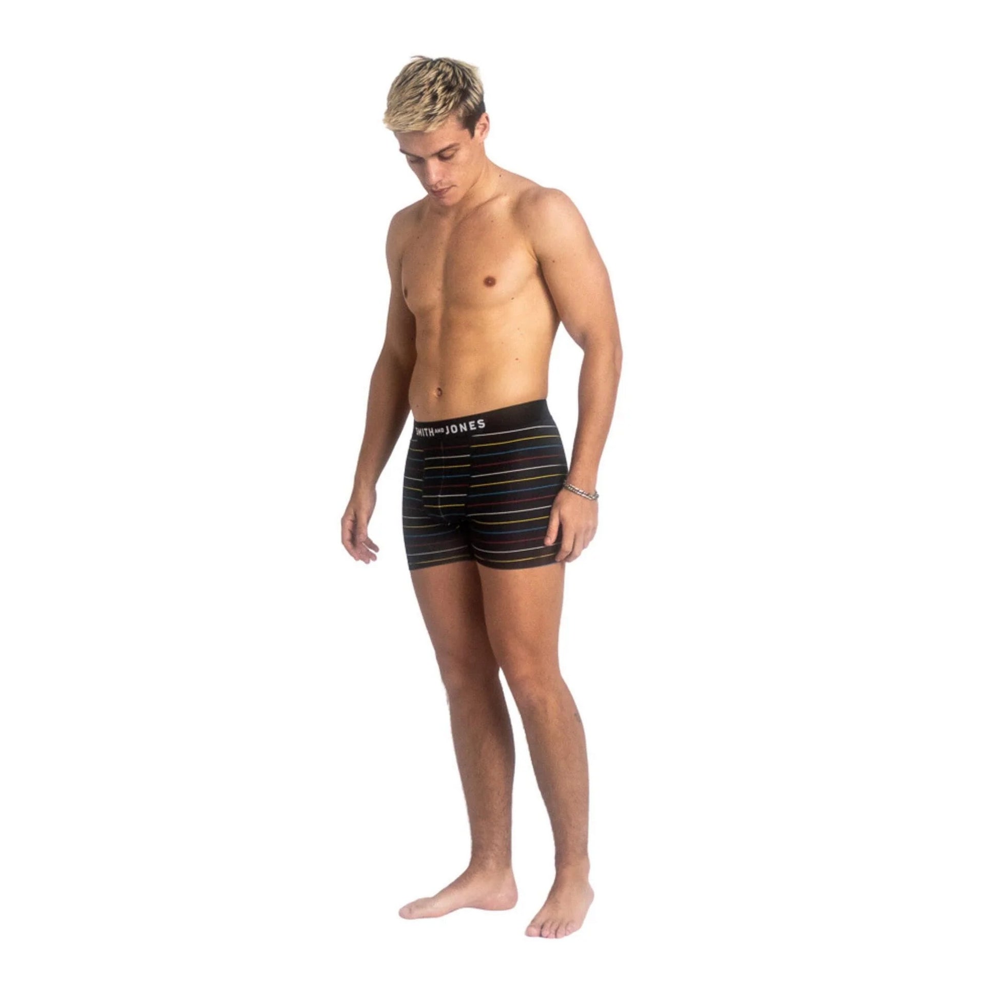 Multicoloured - Pack Shot - Smith & Jones Mens Leland Assorted Designs Boxer Shorts (Pack of 7)