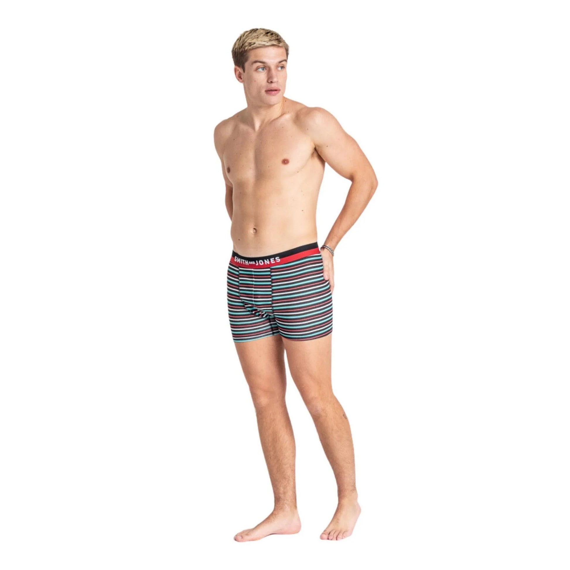 Multicoloured - Side - Smith & Jones Mens Taden Assorted Designs Boxer Shorts (Pack of 7)