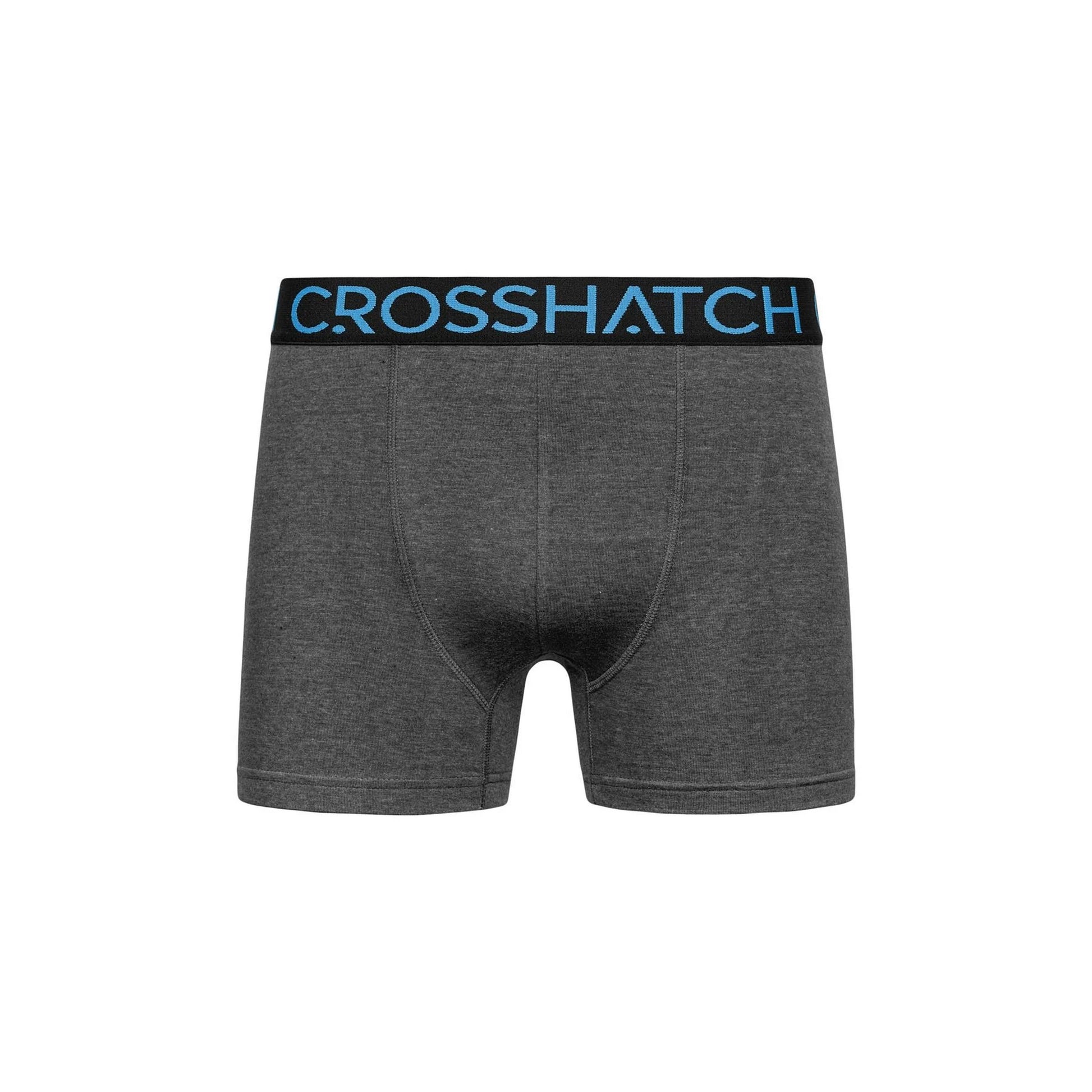 Charcoal - Lifestyle - Crosshatch Mens Chasma Marl Boxer Shorts (Pack of 3)