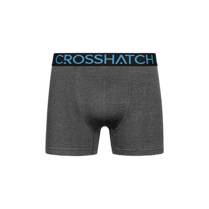 Charcoal - Lifestyle - Crosshatch Mens Chasma Marl Boxer Shorts (Pack of 3)
