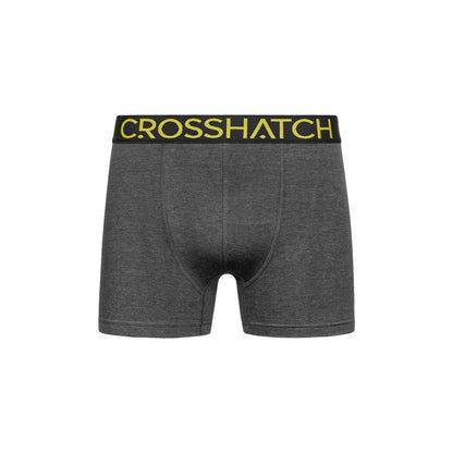 Charcoal - Pack Shot - Crosshatch Mens Chasma Marl Boxer Shorts (Pack of 3)