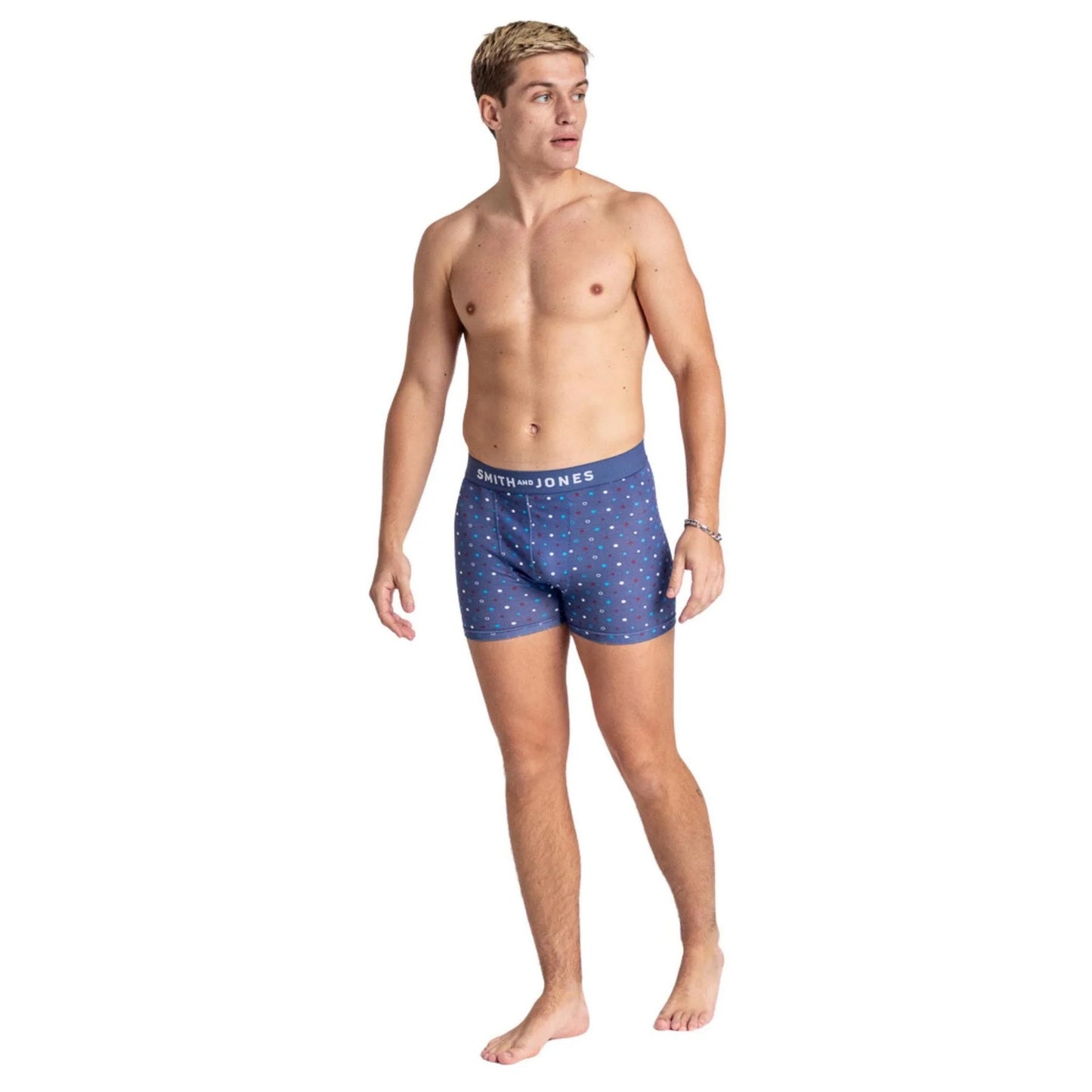 Multicoloured - Back - Smith & Jones Mens Aziel Assorted Designs Boxer Shorts (Pack of 7)