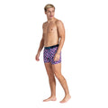 Blue-Pink - Close up - Smith & Jones Mens Taden Assorted Designs Boxer Shorts (Pack of 7)