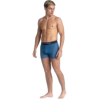 Black-Blue-Navy - Lifestyle - Smith & Jones Mens Lathan Assorted Designs Boxer Shorts (Pack of 5)