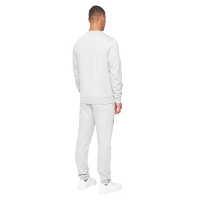 Grey Marl - Back - Duck and Cover Mens Jennerkins Crew Neck Sweatshirt & Jogging Bottoms