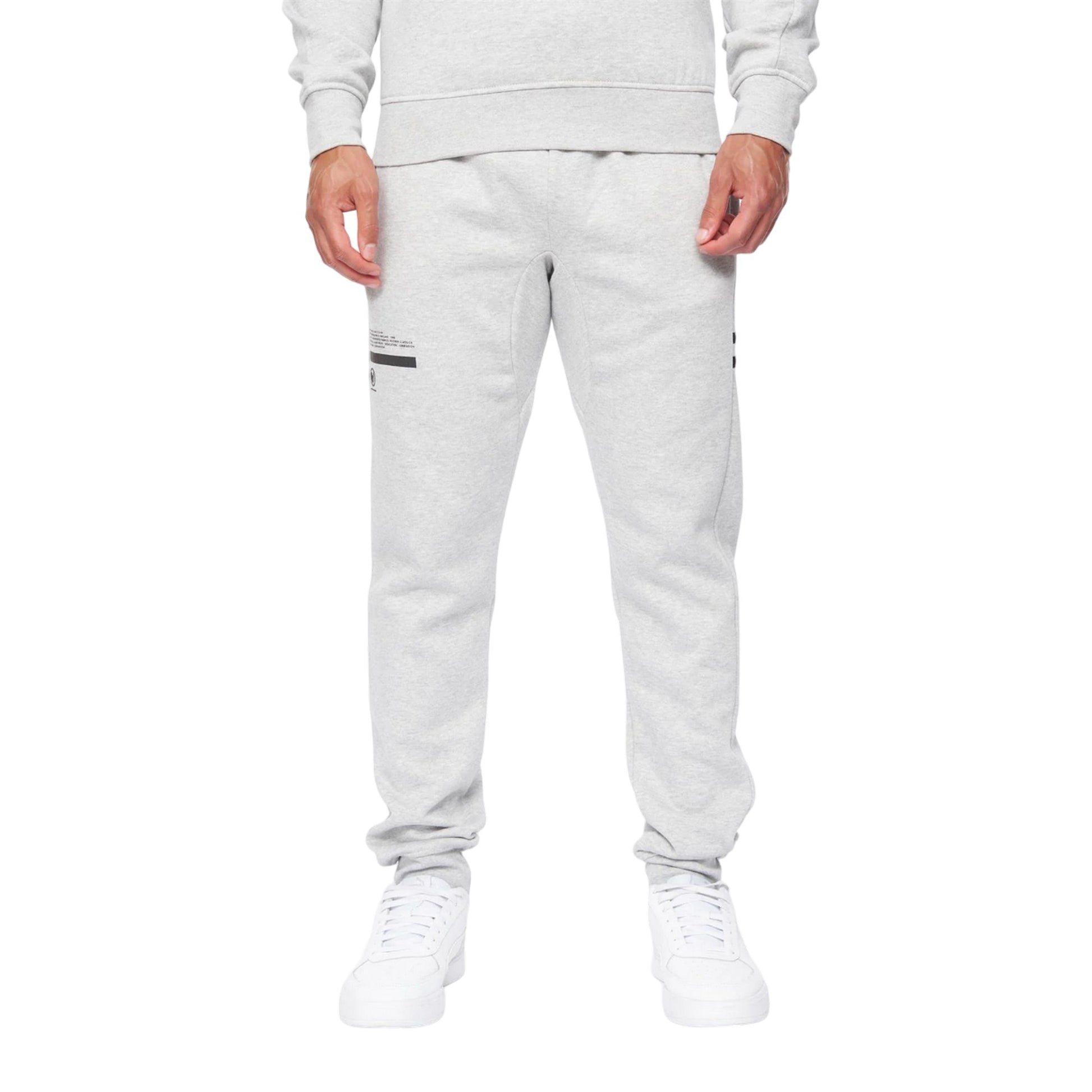 Grey Marl - Lifestyle - Duck and Cover Mens Jennerkins Crew Neck Sweatshirt & Jogging Bottoms