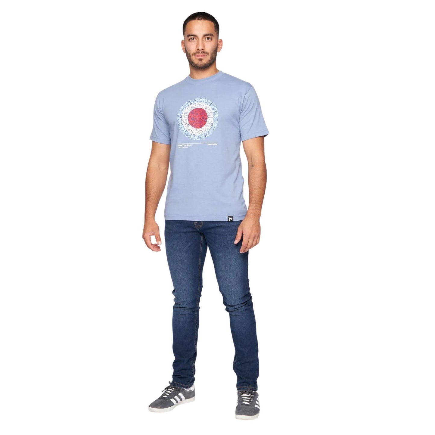 Blue - Side - One True Saxon Mens Paisley T-Shirt