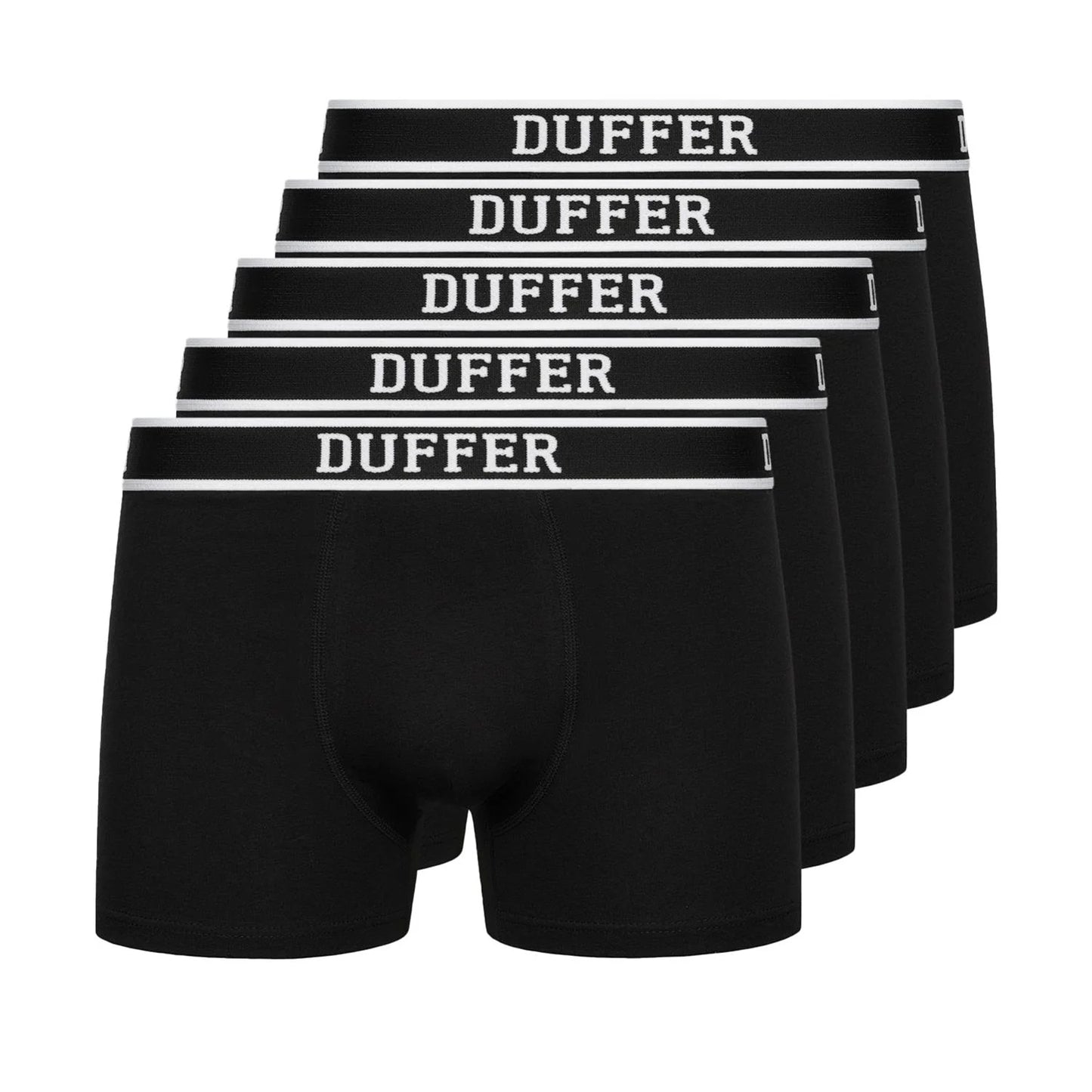 Multicoloured - Front - Duffer Mens Easton Boxer Shorts (Pack of 5)