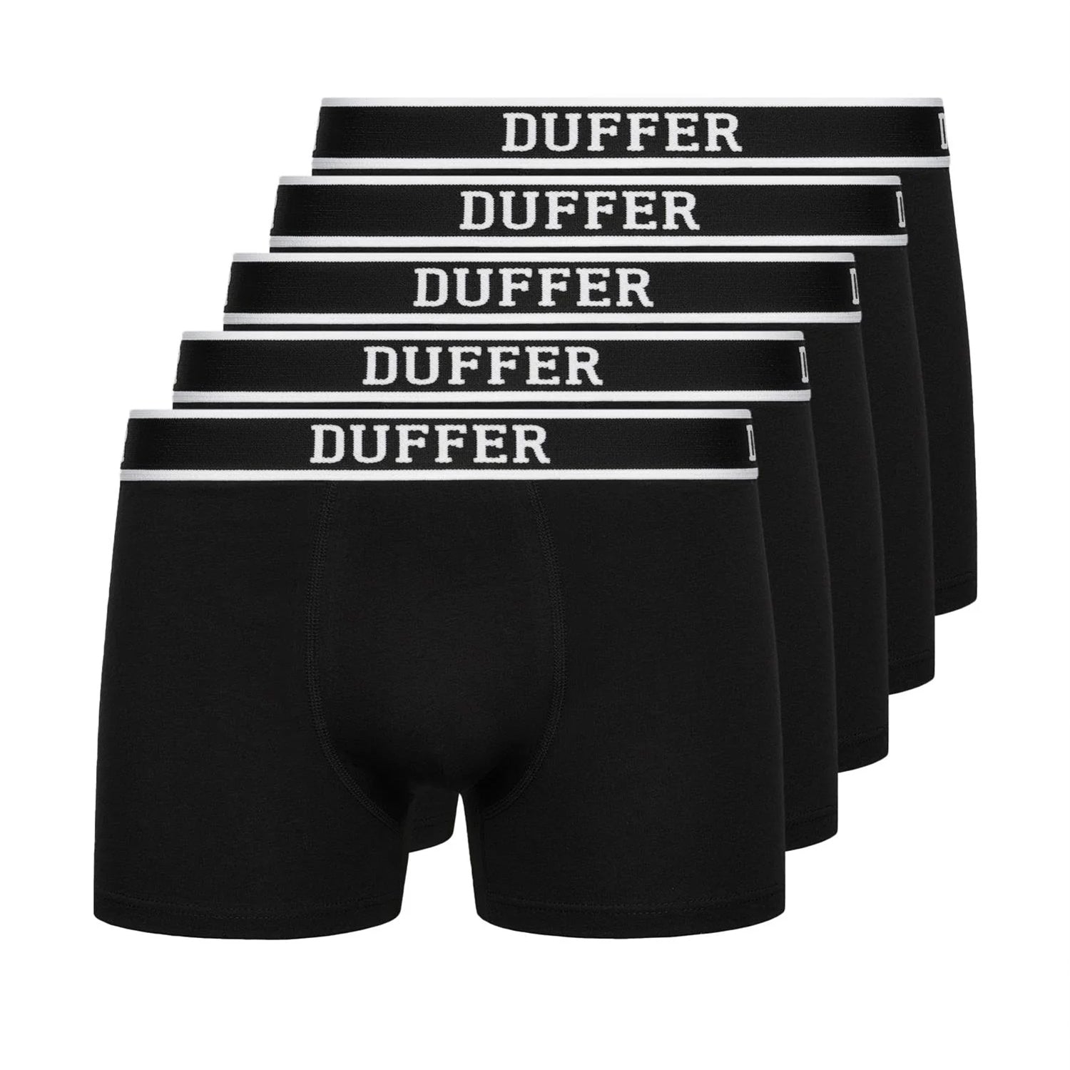 Multicoloured - Front - Duffer Mens Easton Boxer Shorts (Pack of 5)