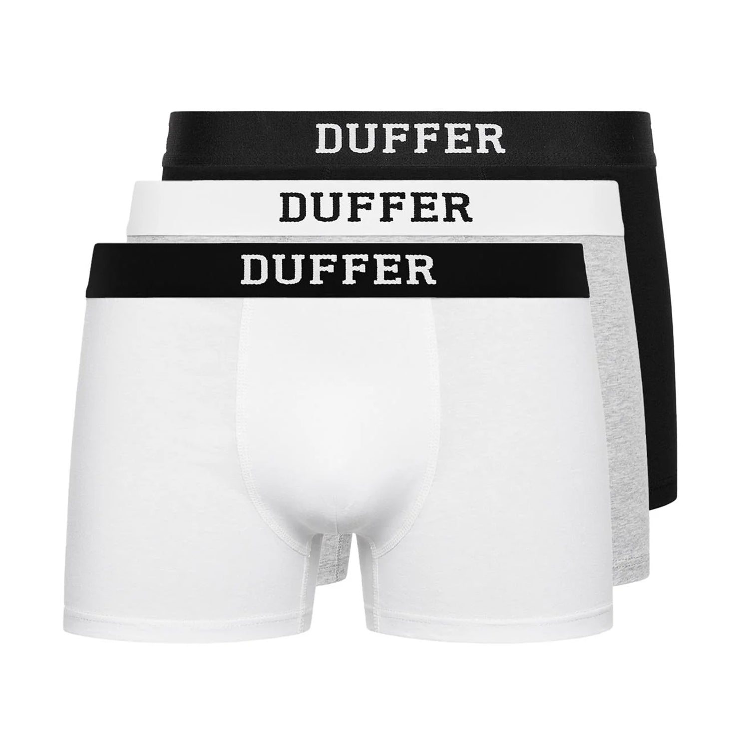 Multicoloured - Front - Duffer Mens Classic Boxer Shorts (Pack of 3)