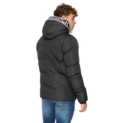 Black - Back - Crosshatch Mens Sandbox Hooded Jacket
