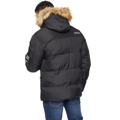 Black - Back - Crosshatch Mens Bentlays Hooded Jacket