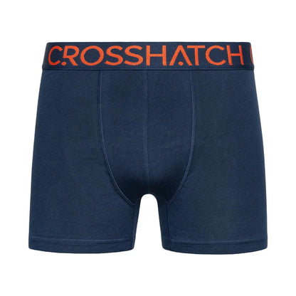 Navy - Lifestyle - Crosshatch Mens Chasma Plain Boxer Shorts (Pack of 3)