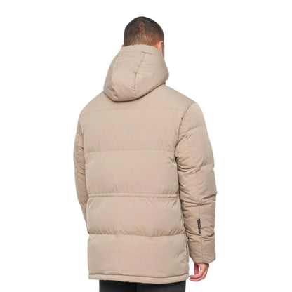 Beige - Back - Duck and Cover Mens Fletchley Puffer Jacket