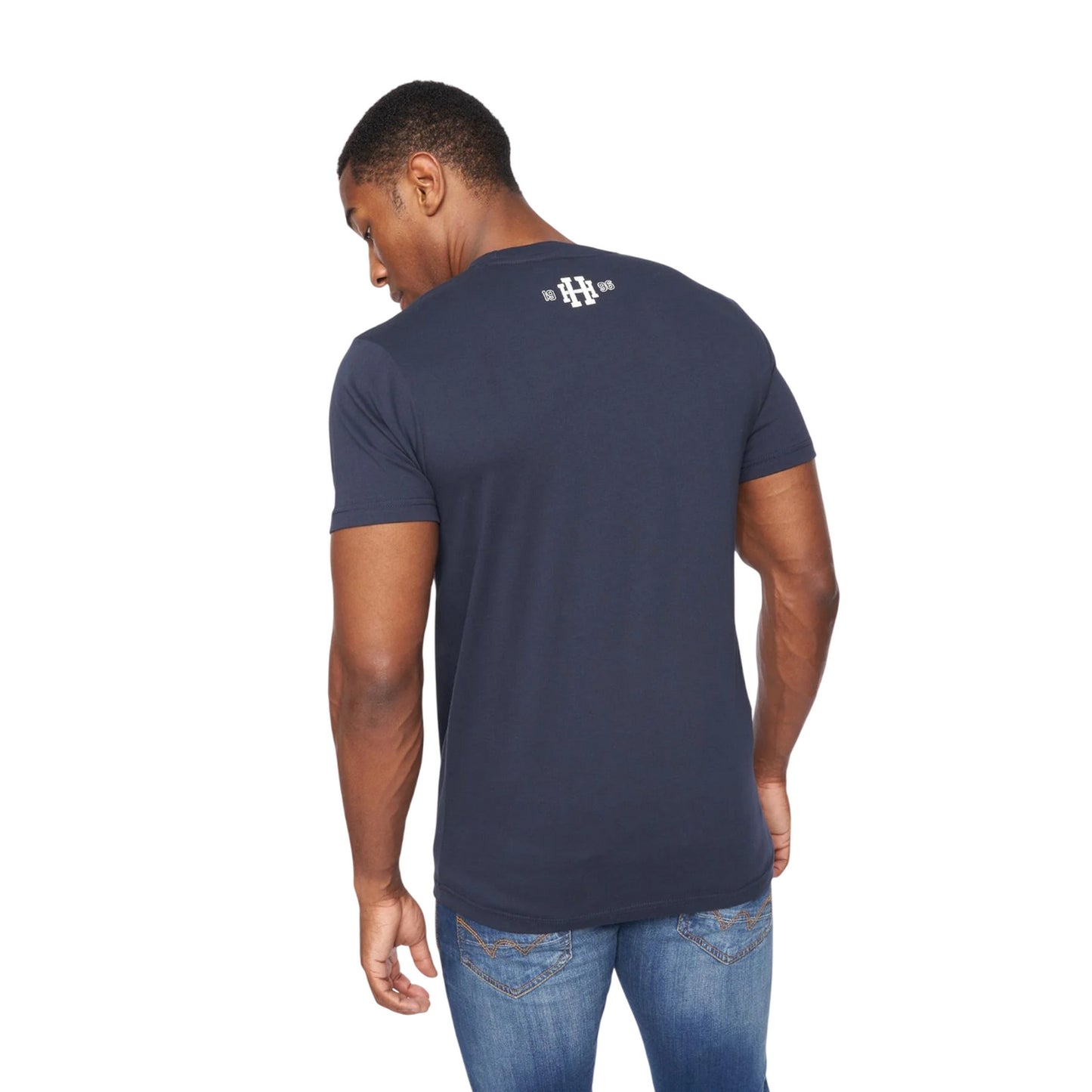 Navy - Back - Henleys Mens Myer T-Shirt