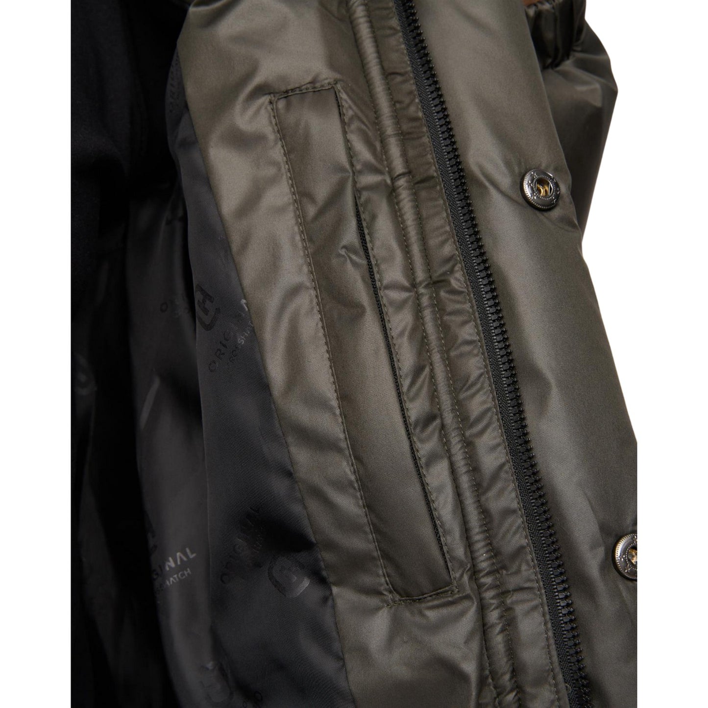Olive - Lifestyle - Crosshatch Mens Camptor Panelled Jacket
