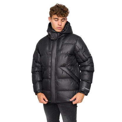 Black - Front - Crosshatch Mens Camptor Panelled Jacket