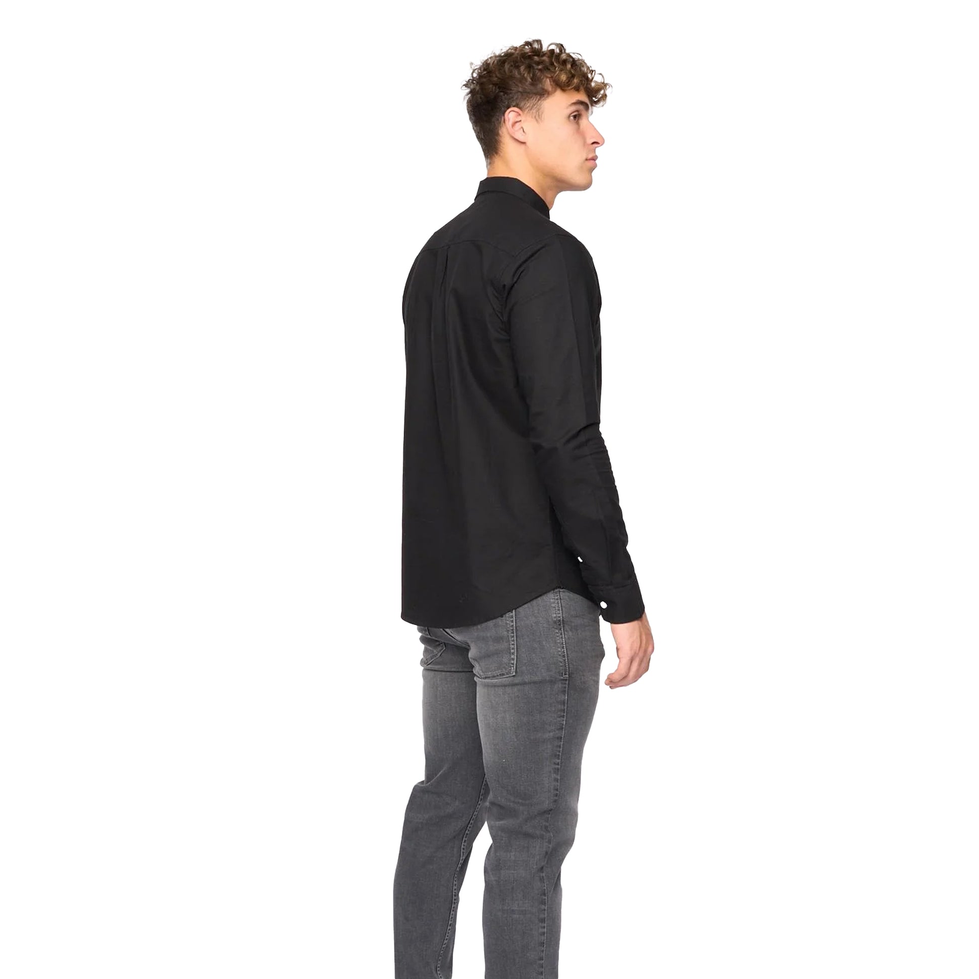 Black - Back - Bewley & Ritch Mens Chatmen Oxford Slim Shirt