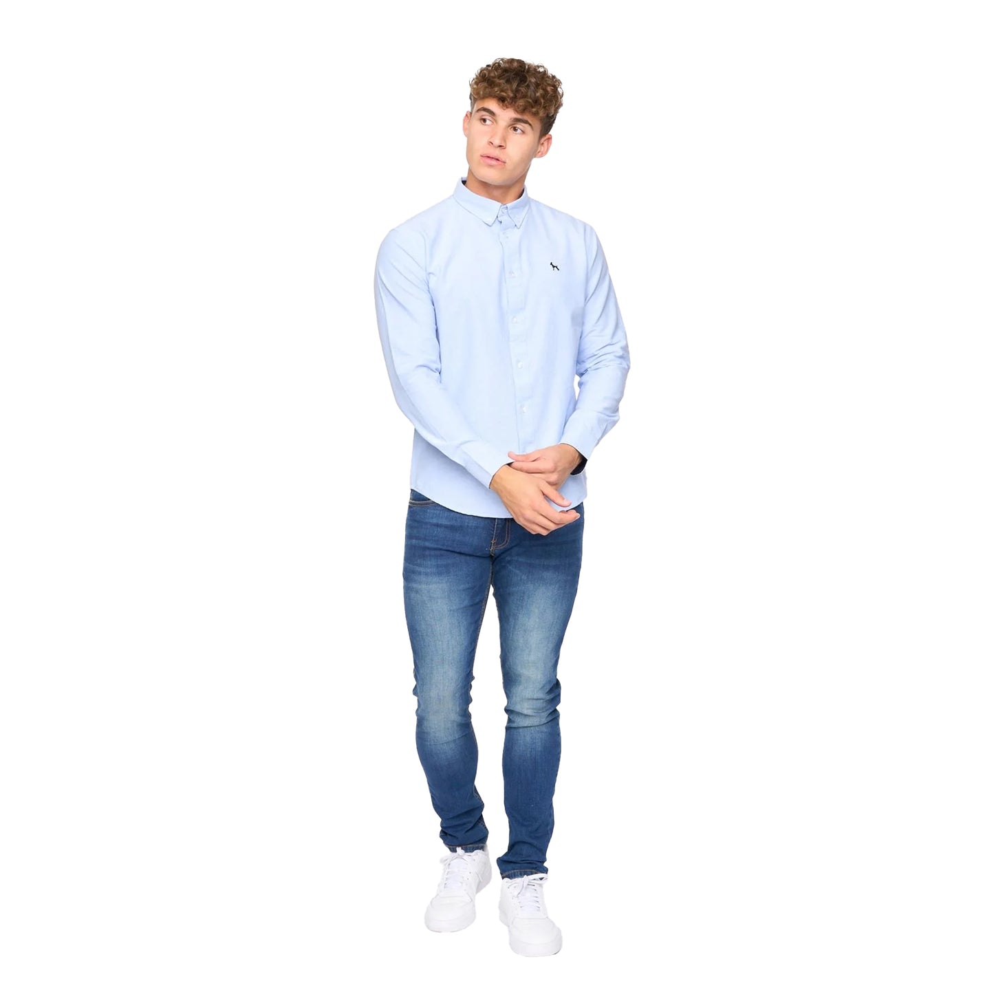 Blue - Side - Bewley & Ritch Mens Chatmen Oxford Slim Shirt
