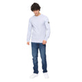 Light Grey Marl - Side - Bewley & Ritch Mens Crestfield Knitted Crew Neck Jumper