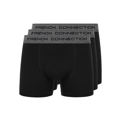 Black-Grey - Front - French Connection Mens FC31 Boxer Shorts (Pack of 3)
