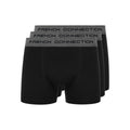 Black-Grey - Front - French Connection Mens FC31 Boxer Shorts (Pack of 3)