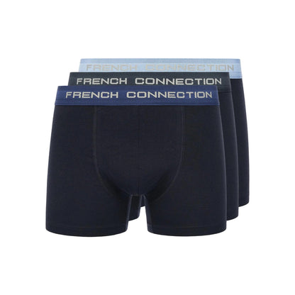 Navy - Front - French Connection Mens FC16 Boxer Shorts (Pack of 3)