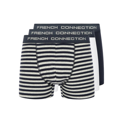 Black-White-Grey - Front - French Connection Mens FC14 Boxer Shorts (Pack of 3)
