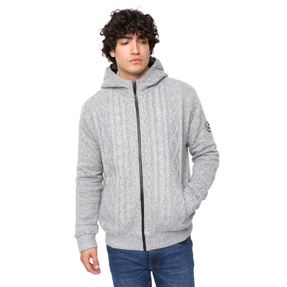 Light Grey Marl - Front - Bewley & Ritch Mens Tonbridge Cardigan