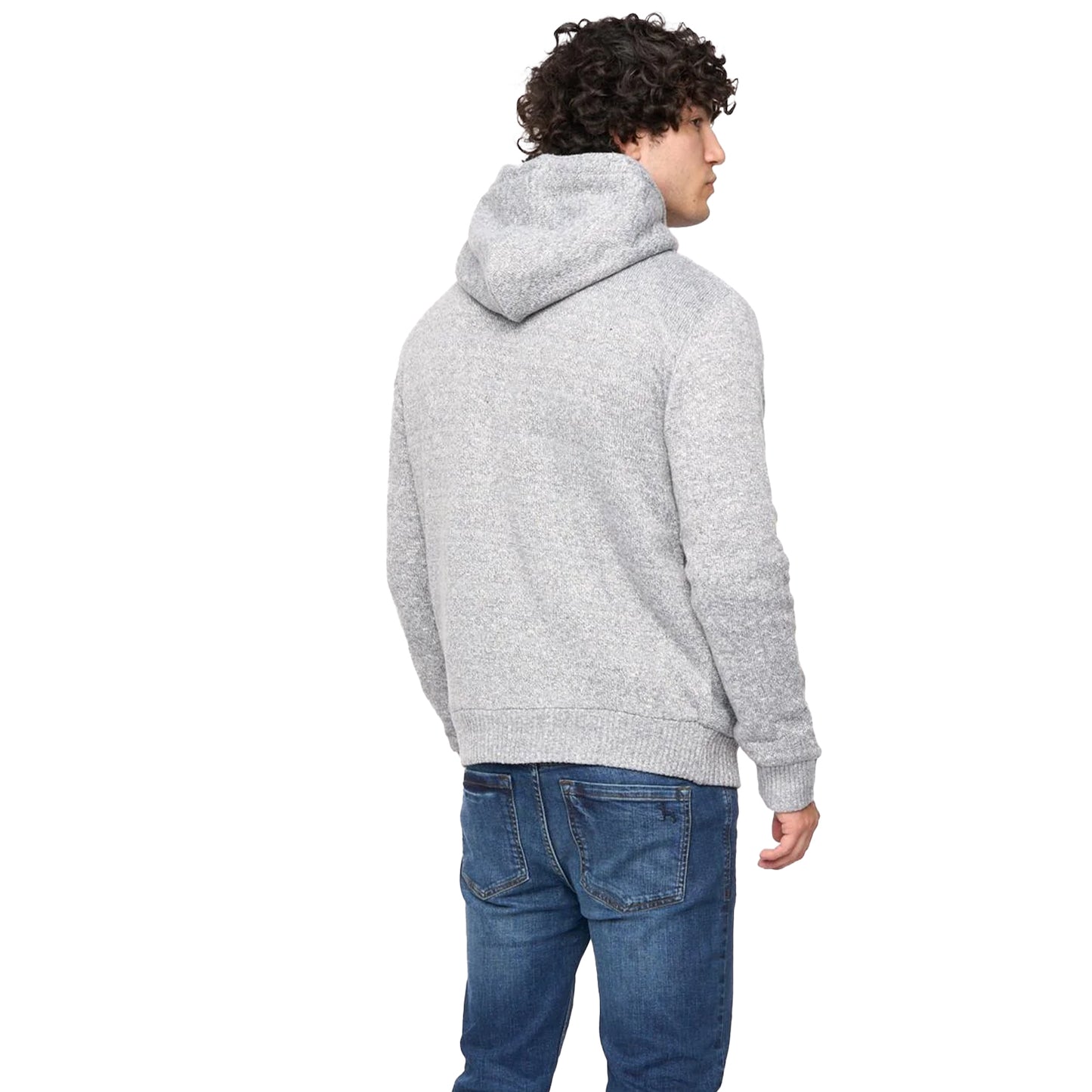 Light Grey Marl - Back - Bewley & Ritch Mens Tonbridge Cardigan