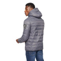 Charcoal - Back - Crosshatch Mens Gattering Jacket