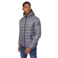 Charcoal - Side - Crosshatch Mens Gattering Jacket