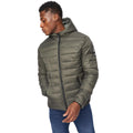 Olive - Front - Crosshatch Mens Gattering Jacket