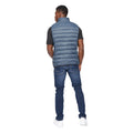 Denim Blue - Back - Crosshatch Mens Gattering Gilet