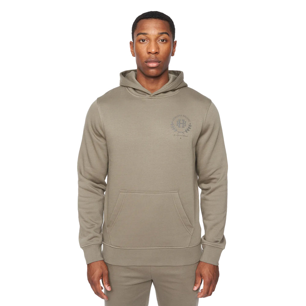 Khaki Green - Front - Henleys Mens Alston Hoodie