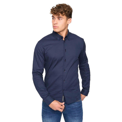 Navy - Front - Bewley & Ritch Mens Edgeworth Slim Shirt