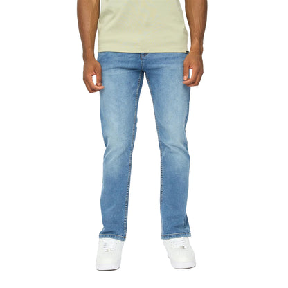 Stone Wash - Front - Duck and Cover Mens Janstar Straight Leg Jeans