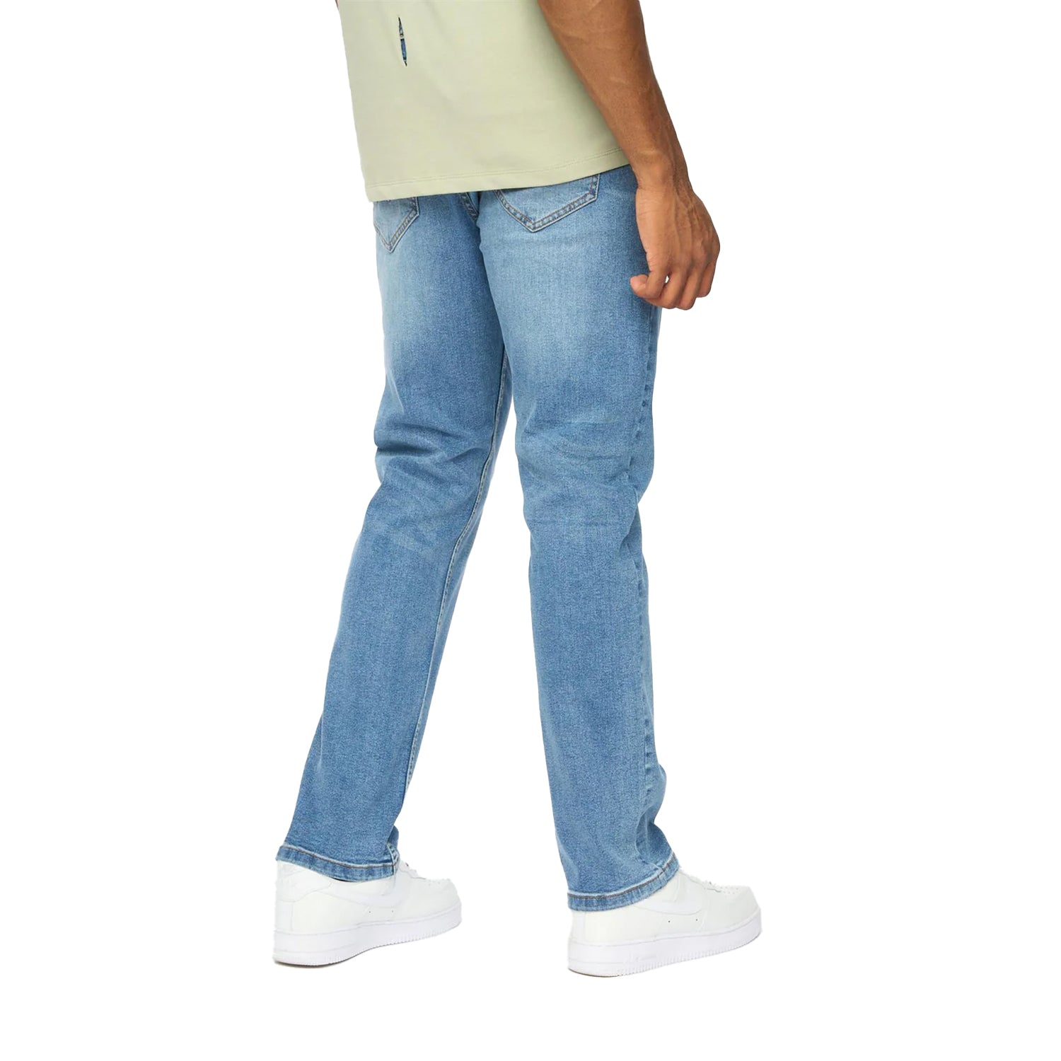 Stone Wash - Back - Duck and Cover Mens Janstar Straight Leg Jeans