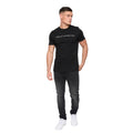 Black-White - Side - French Connection Mens Logo T-Shirt