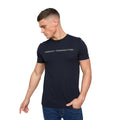 Marine-White - Front - French Connection Mens Logo T-Shirt