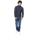 Navy Marl - Lifestyle - Bewley & Ritch Mens Seymour Knitted Funnel Neck Pullover